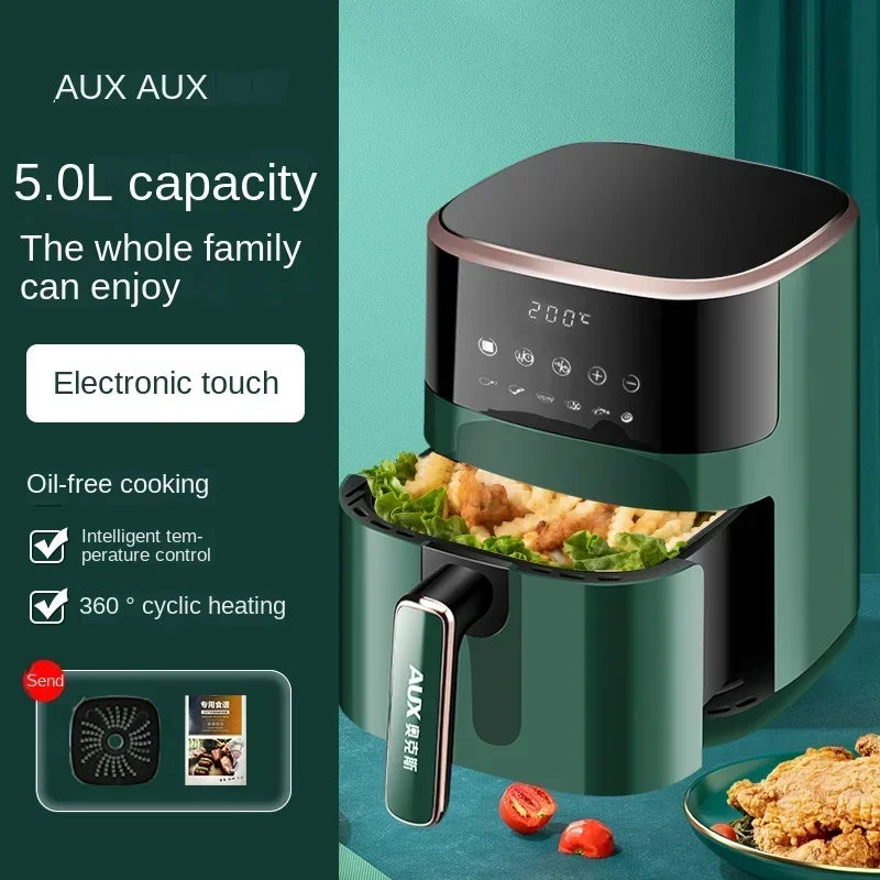Modelo de freidora de aire AXA de 220 V: horno freidora de aire todo en uno con fritura automática inteligente, multifuncional y sin aceite C