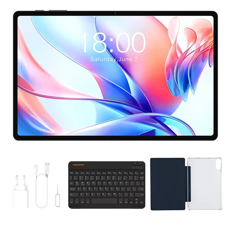 Teclast P30T Tableta, 10,1 pulgadas 1280x800, Android 14, Wi-Fi 6, Unisoc T606 Octa Núcleo, (4GB+6GB)10GB de RAM, 128GB de ROM(Soporte TF 1TB), 5MP+2MP, 6000mAh, Type C, Mali G57