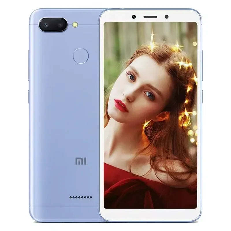 Original Xiaomi Redmi 6 4GB 64GB 13000mAh 6,6 pulgadas celular googleplay huella digital octa-core Global Rom 4G Smartphone