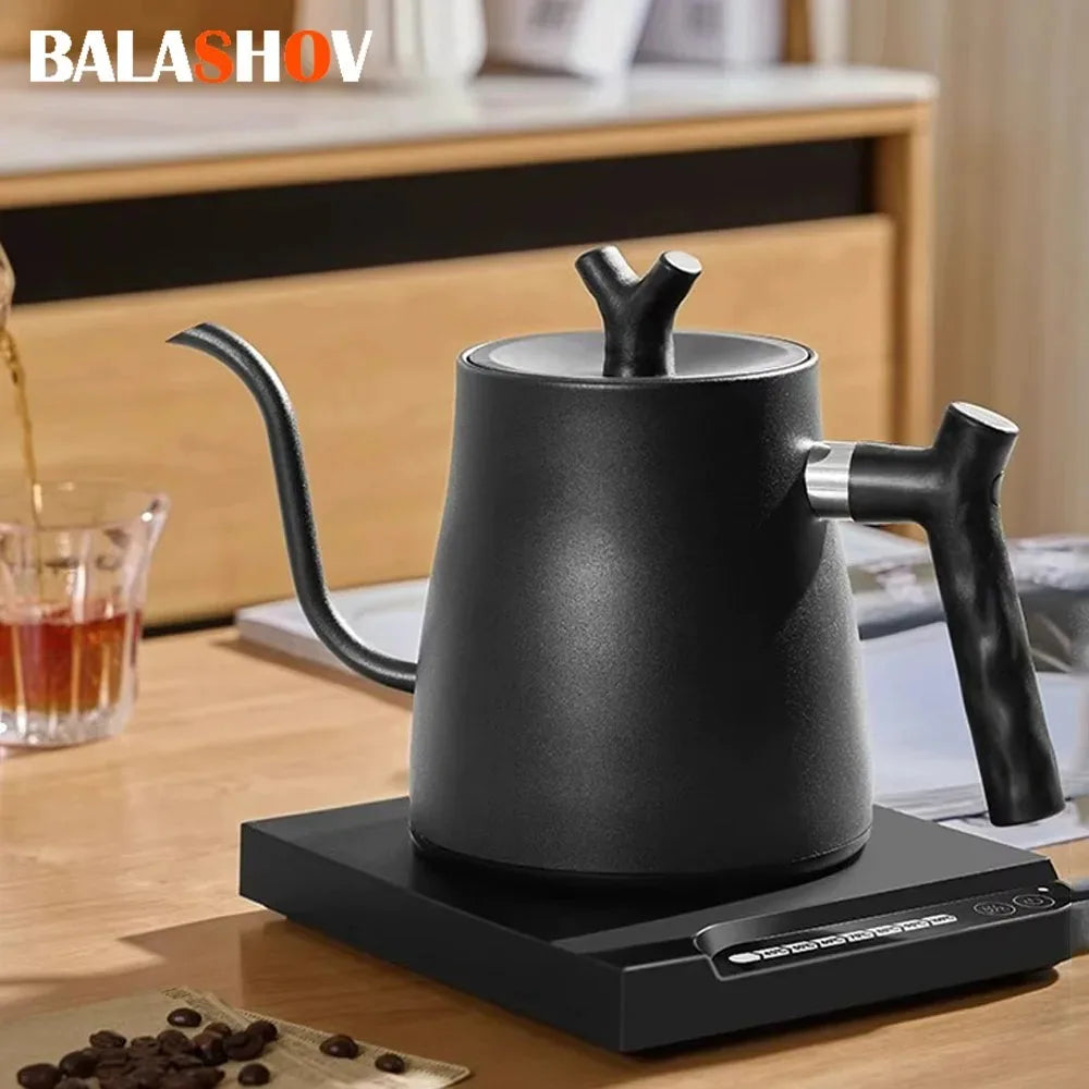 Hervidor eléctrico inteligente de temperatura constante de 1000W, cafetera hecha a mano, olla con cuello de cisne utilizada para preparar leche en polvo