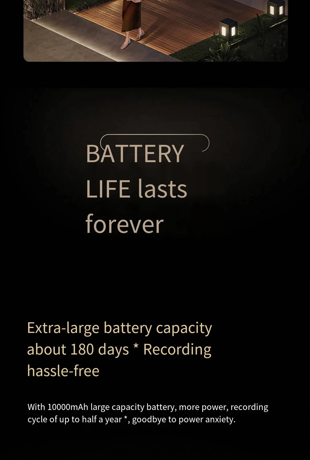 Xiaomi Mijia APP IP67 impermeable 10000mah batería cámara IP inteligente para exteriores 2,5k HD cámara de visión nocturna infrarroja de seguridad inalámbrica