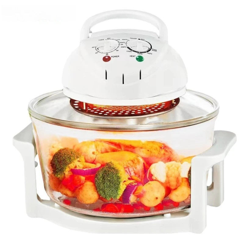 Freidora de aire de 12L, freidoras eléctricas sin aceite, horno automático Visible para el hogar, freidora multifuncional, sartén para patatas fritas de 220V