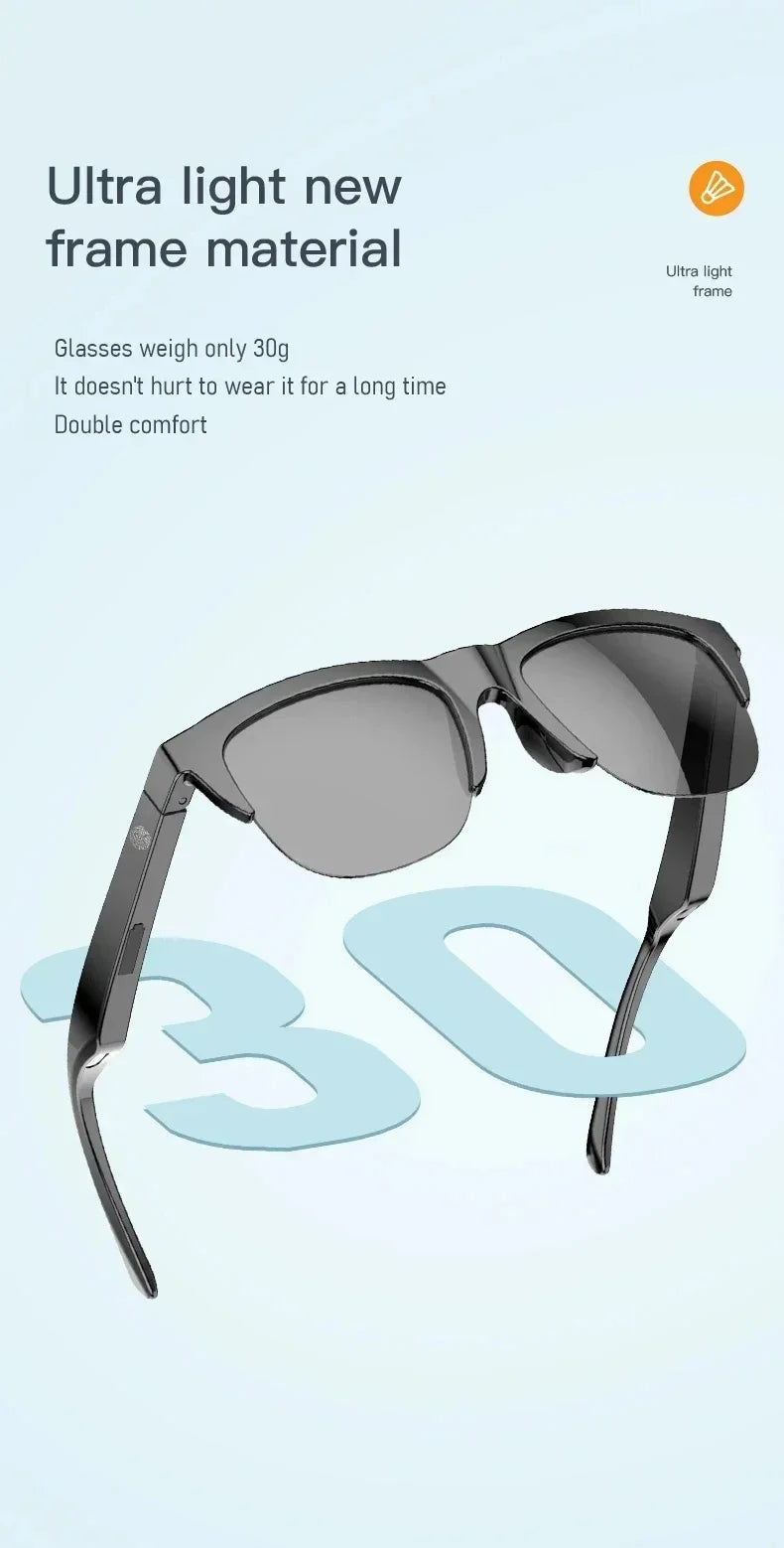 Xiaomi MIJIA gafas de sol inteligentes gafas Bluetooth llamada deportes al aire libre auriculares HIFI luz azul impermeable Anti-UV para hombres y mujeres