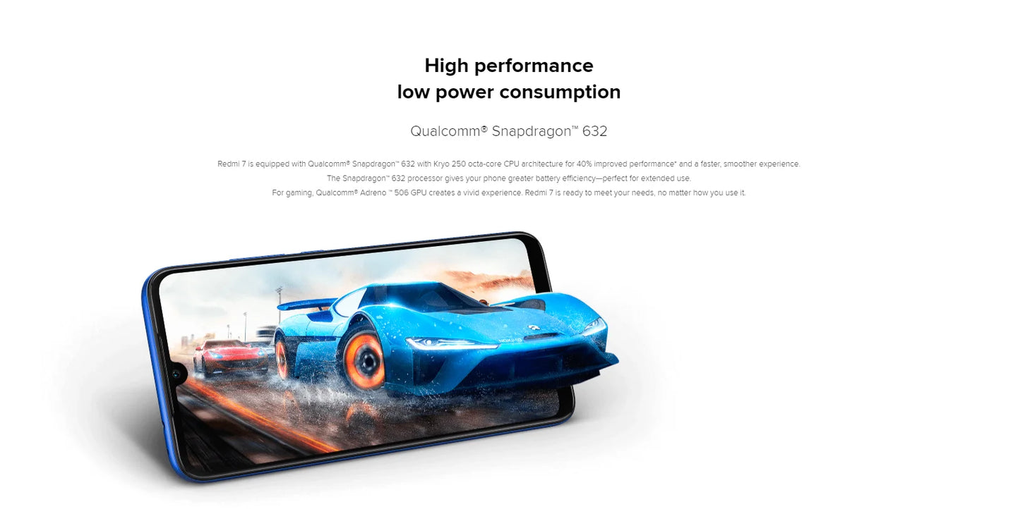 Teléfono móvil Xiaomi Redmi 7 con funda para teléfono, teléfono móvil Dual SIM Solt, teléfono móvil Android, cámara Dual, teléfono usado