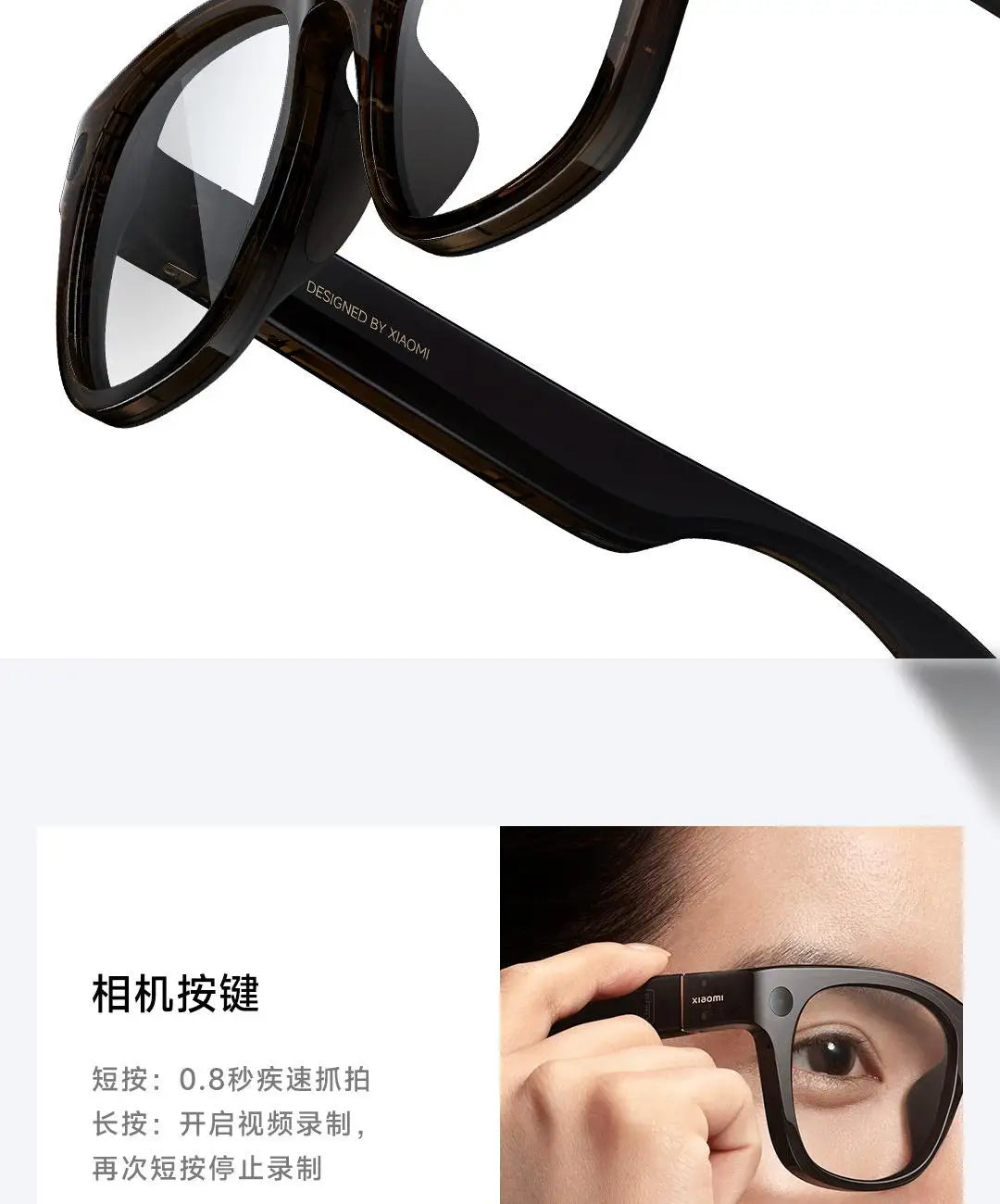 Gafas inteligentes originales Xiaomi AI, gafas fotocromáticas con cámara de acción, conectividad Bluetooth y Control por voz, regalo para primera persona