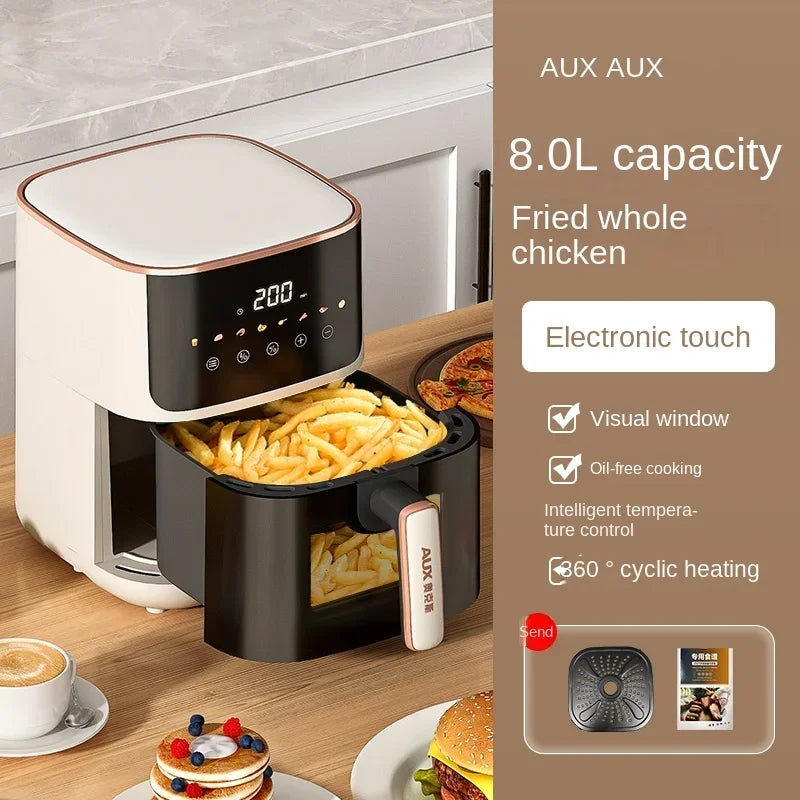 Modelo de freidora de aire AXA de 220 V: horno freidora de aire todo en uno con fritura automática inteligente, multifuncional y sin aceite C AA