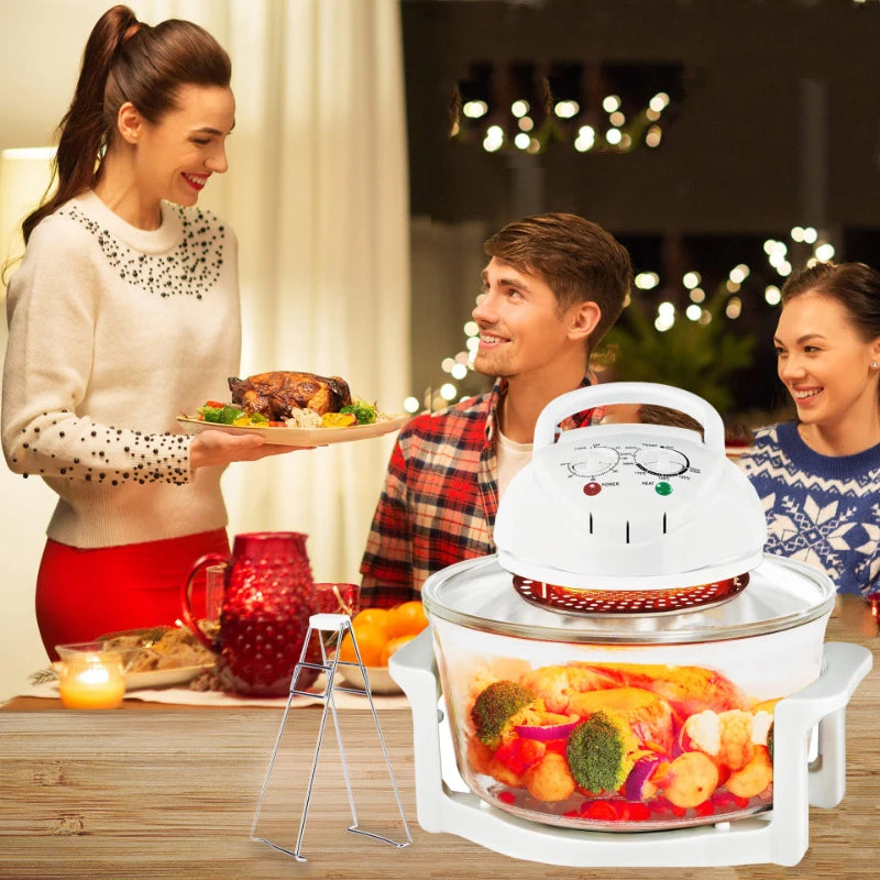 Freidora de aire de 12L, freidoras eléctricas sin aceite, horno automático Visible para el hogar, freidora multifuncional, sartén para patatas fritas de 220V