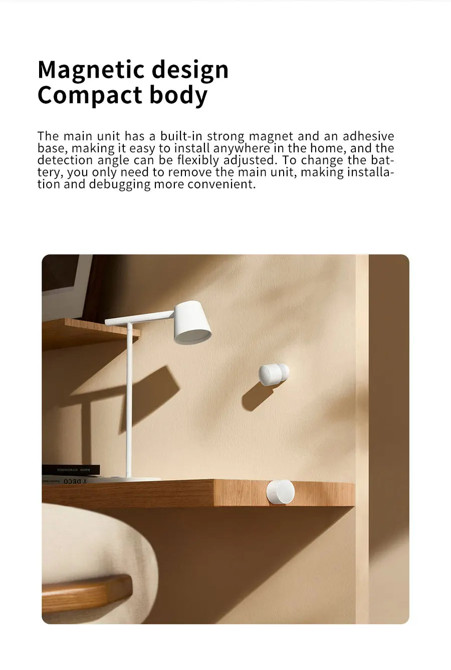 Xiaomi Mijia-Sensor de presencia humana, conexión inalámbrica inteligente para el hogar, Bluetooth 5,0, sensores de movimiento corporal para aplicación Mi Home XMOSB01XS