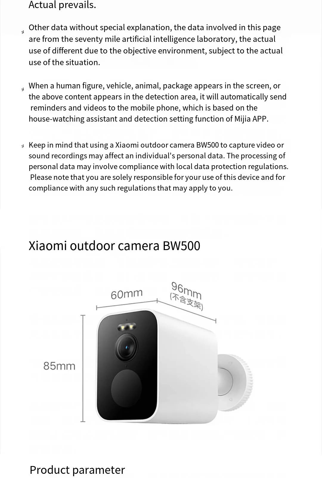 Xiaomi Mijia APP IP67 impermeable 10000mah batería cámara IP inteligente para exteriores 2,5k HD cámara de visión nocturna infrarroja de seguridad inalámbrica