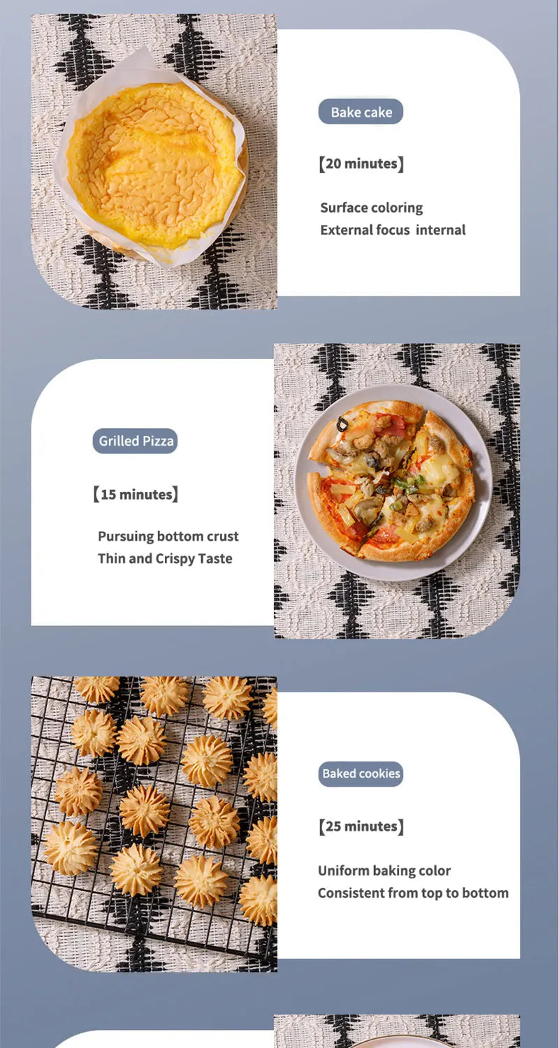 Freidoras de aire eléctricas de gran capacidad de 10L, cocina doméstica automática sin aceite 360 ° Horno de convección para hornear freidora sin aceite