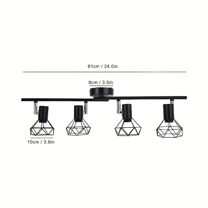 Luz de techo LED de aluminio de ángulo ajustable, iluminación moderna ultrafina para sala de estar, comedor, pasillo, oficina, interior