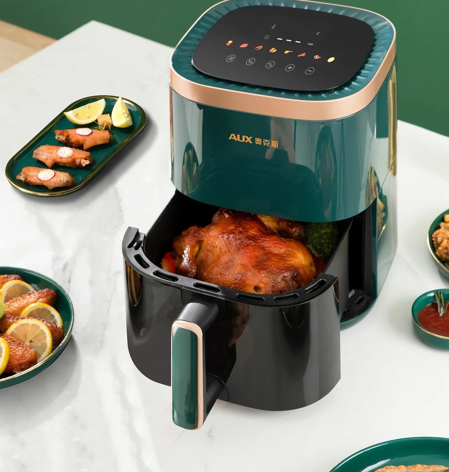 Modelo de freidora de aire AXA de 220 V: horno freidora de aire todo en uno con fritura automática inteligente, multifuncional y sin aceite C AA