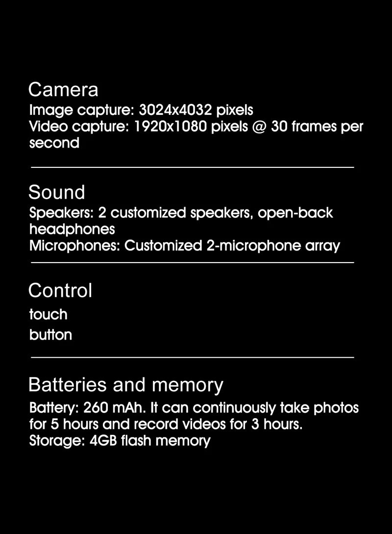 Xiaomi 4K HD AI gafas inteligentes con cámara Bluetooth llamada asistente de voz traducción Control táctil reproductor de música gafas impermeables
