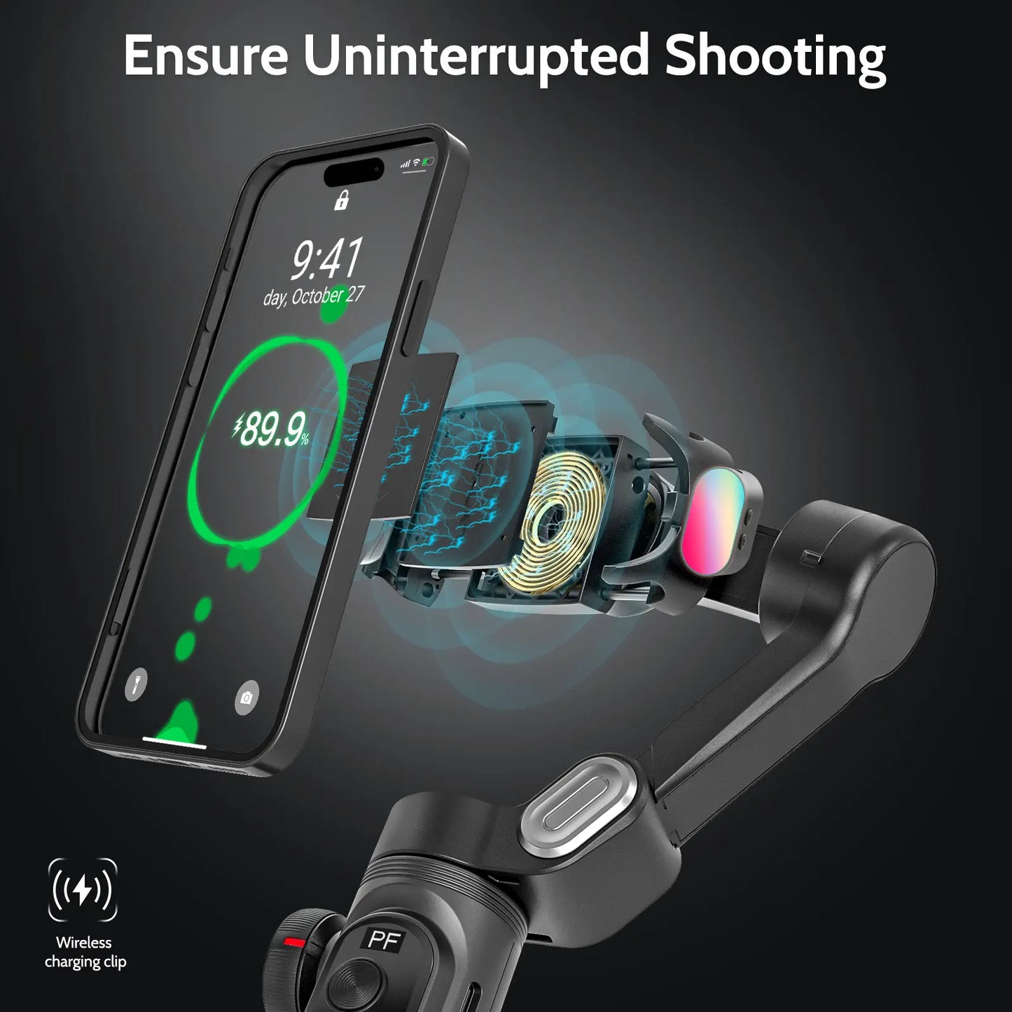 Estabilizador de cardán para teléfono inteligente AOCHUAN Smart Xpro, estabilizador profesional de 3 ejes para teléfono inteligente iphone y Android, cardán de mano