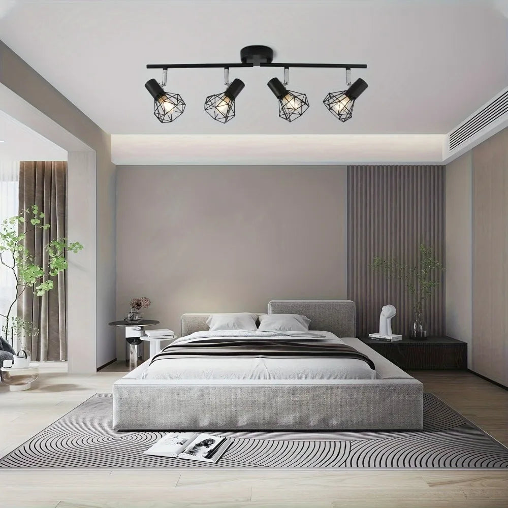 Luz de techo LED de aluminio de ángulo ajustable, iluminación moderna ultrafina para sala de estar, comedor, pasillo, oficina, interior