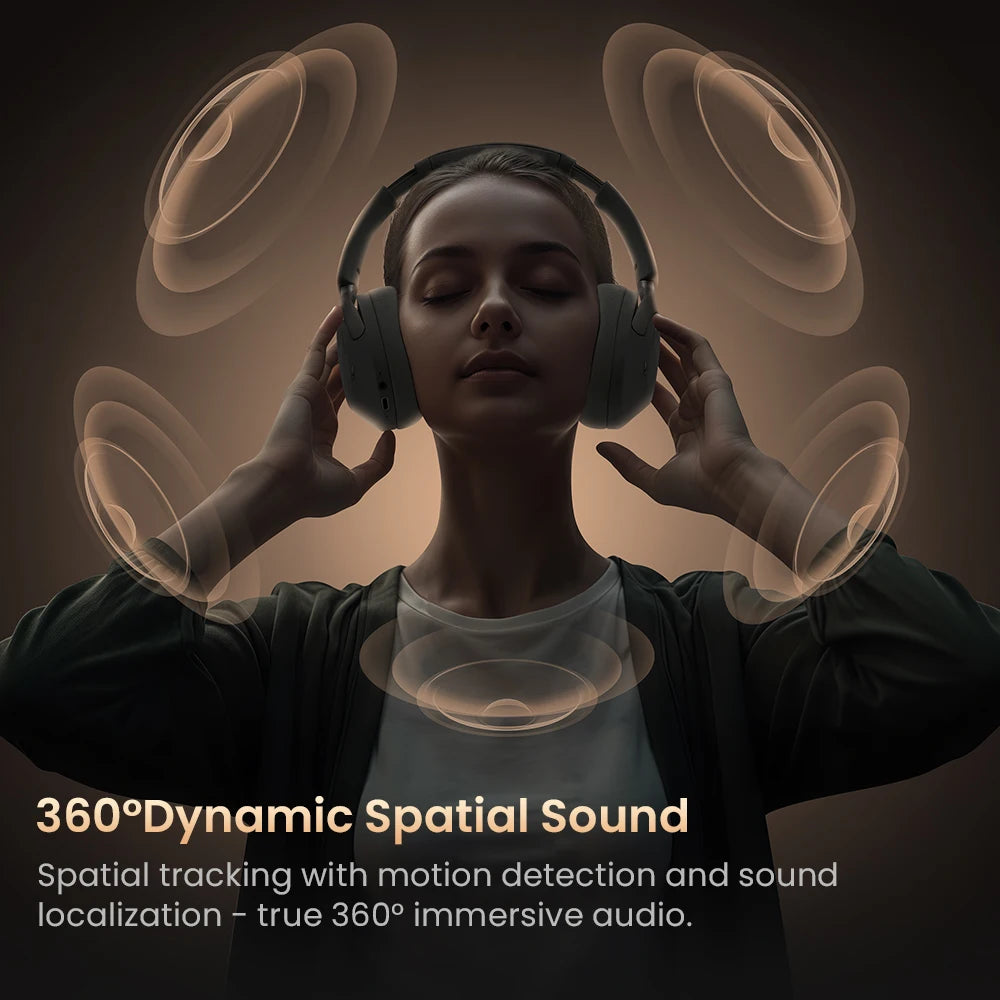 HAYLOU S40 ANC auriculares inalámbricos 50dB cancelación de ruido auriculares de Audio espacial 3D de alta resolución con LDAC Bluetooth 6,0 auriculares sobre la oreja