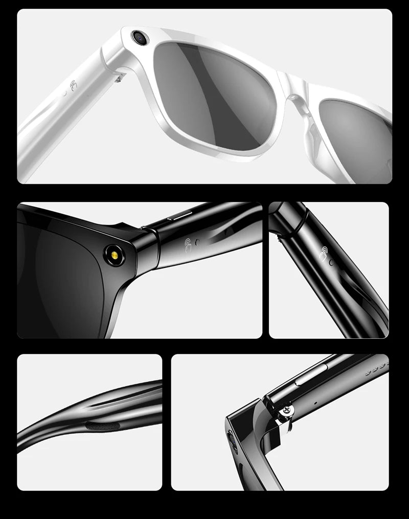 Xiaomi 4K HD AI gafas inteligentes con cámara Bluetooth llamada asistente de voz traducción Control táctil reproductor de música gafas impermeables