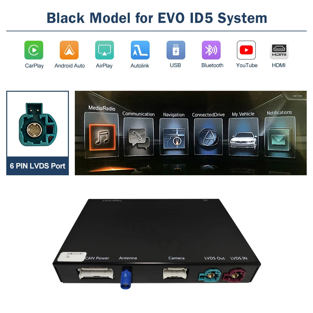 Android inalámbrico para coche BMW X3 X4 Series F25 F26 F01 CIC NBT EVO 2011-2020 interfaz Carplay enlace de espejo Air Play