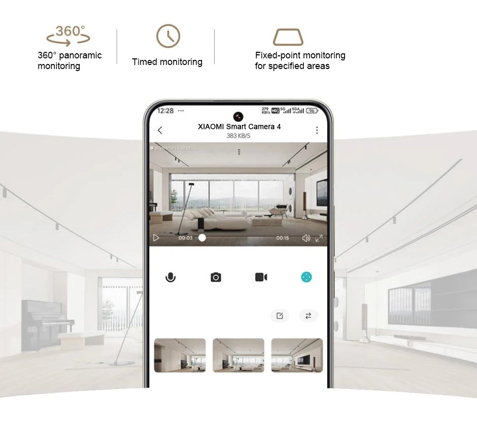 Nueva cámara inteligente xiaomiI 4 Wi-Fi de doble banda 68MP 4K HDR seguimiento AI, visión nocturna Audio bidireccional , Monitor de bebé de seguridad para el hogar CCTV CN