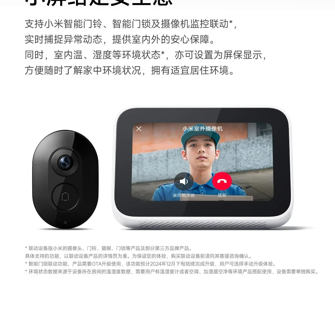 Nuevo Xiaomi Smart Home Display Mini altavoz inteligente con pantalla táctil con Xiaomi Hyper OS Control Bluetooth dispositivos inteligentes Mijia