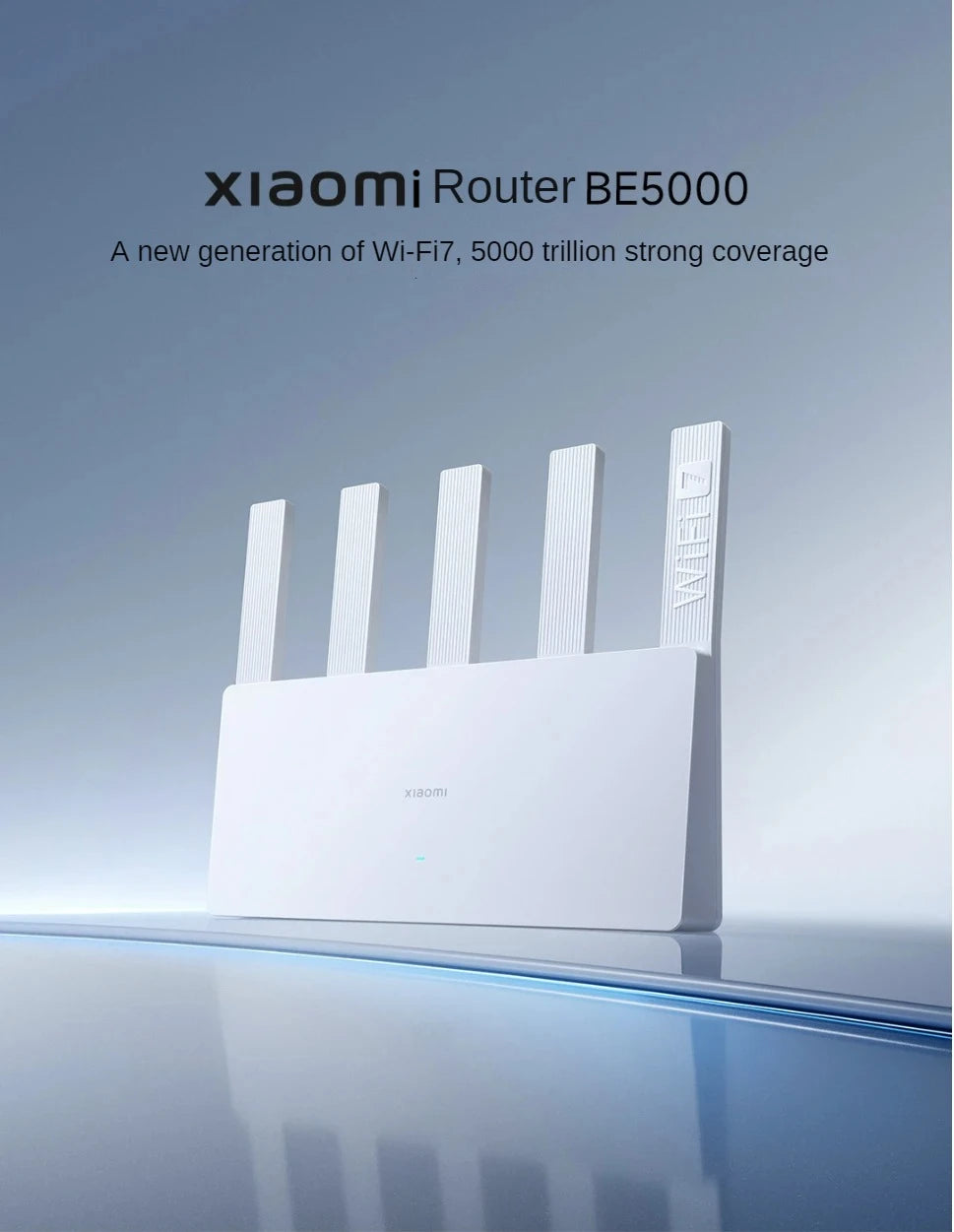 XIAOMI Router BE5000 WiFi 7 5011Mbps 2,4G/2,5GHz puerto de red 512MB de memoria acceso de banda ancha Dual protección de seguridad de red CN