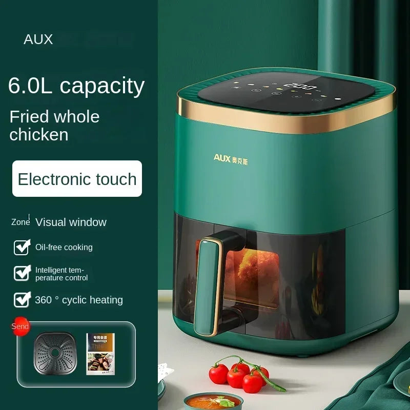 Modelo de freidora de aire AXA de 220 V: horno freidora de aire todo en uno con fritura automática inteligente, multifuncional y sin aceite C