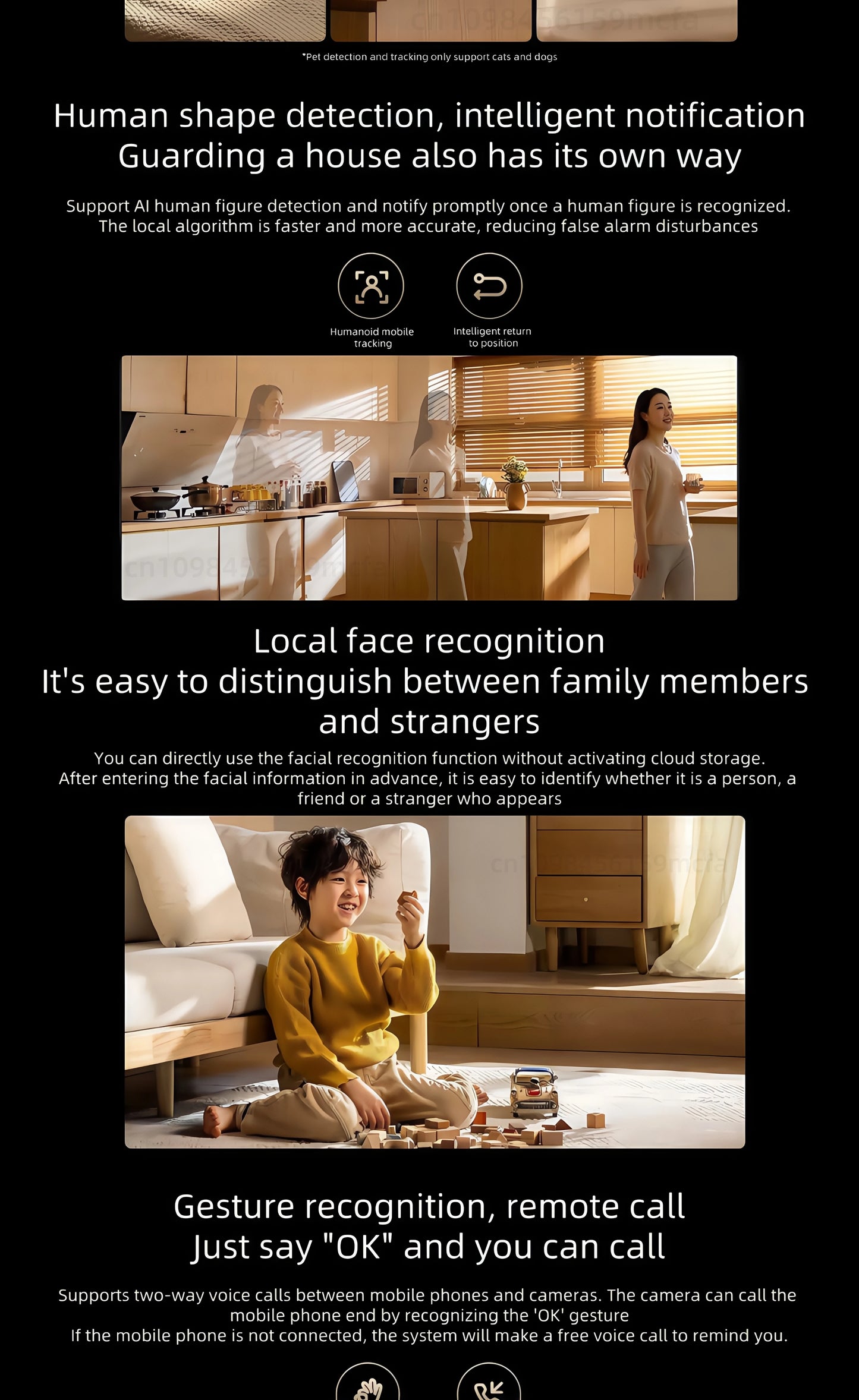 Nueva cámara inteligente Xiaomi C700 8MP 4K Ultra HD de poca luz a todo color detección de llanto de bebé cámara de vigilancia de llamada de voz bidireccional MI
