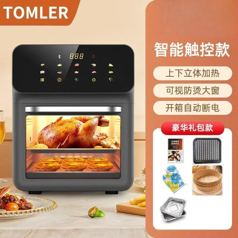 Freidora de aire Amoi de 220 V, freidora de aire inteligente mejorada de gran capacidad sin aceite, automática, sin tapa AG