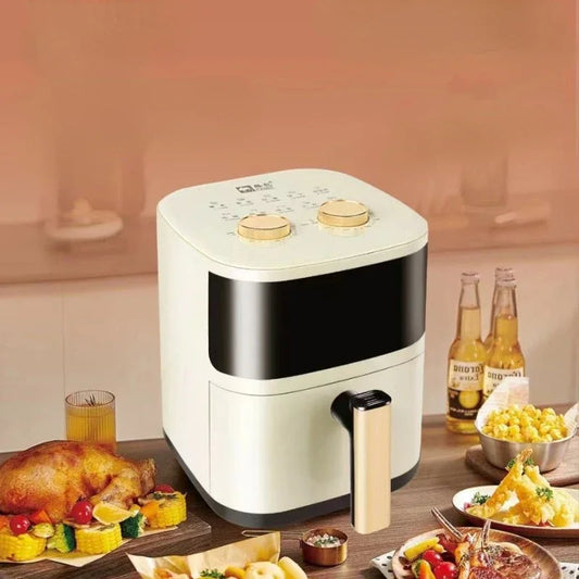Freidora de aire multifuncional para el hogar, horno eléctrico de alta capacidad, freidora francesa inteligente totalmente automática