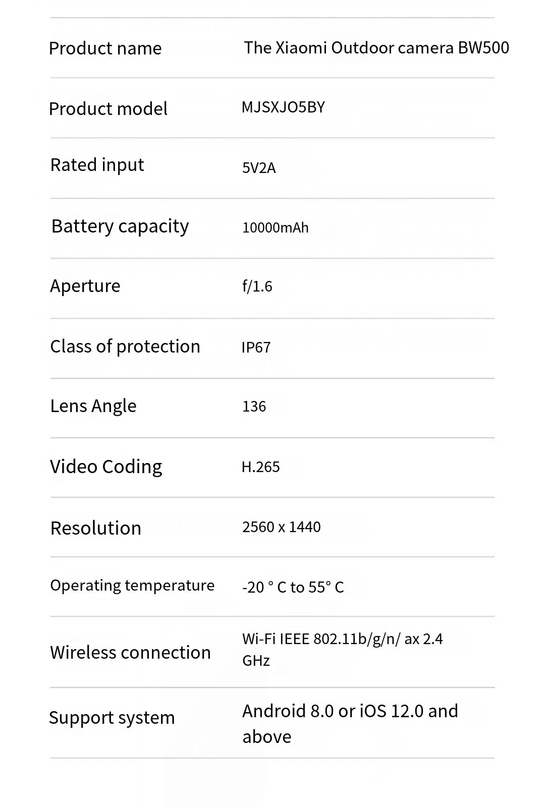 Xiaomi Mijia APP IP67 impermeable 10000mah batería cámara IP inteligente para exteriores 2,5k HD cámara de visión nocturna infrarroja de seguridad inalámbrica