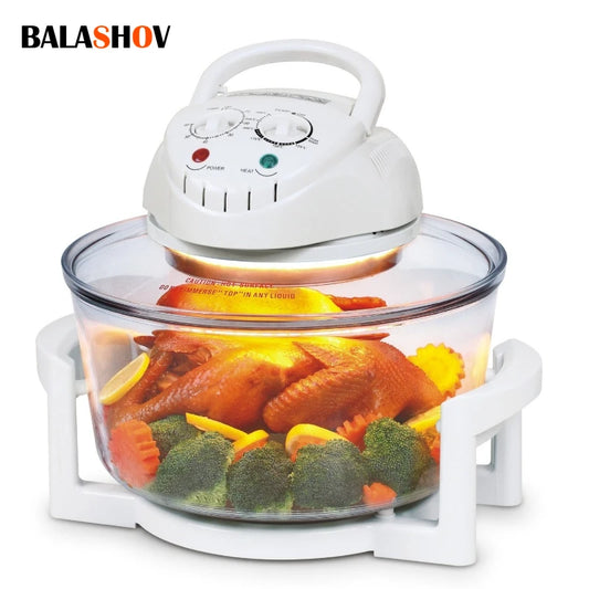 Freidora de aire de 12L, freidoras eléctricas sin aceite, horno automático Visible para el hogar, freidora multifuncional, sartén para patatas fritas de 220V