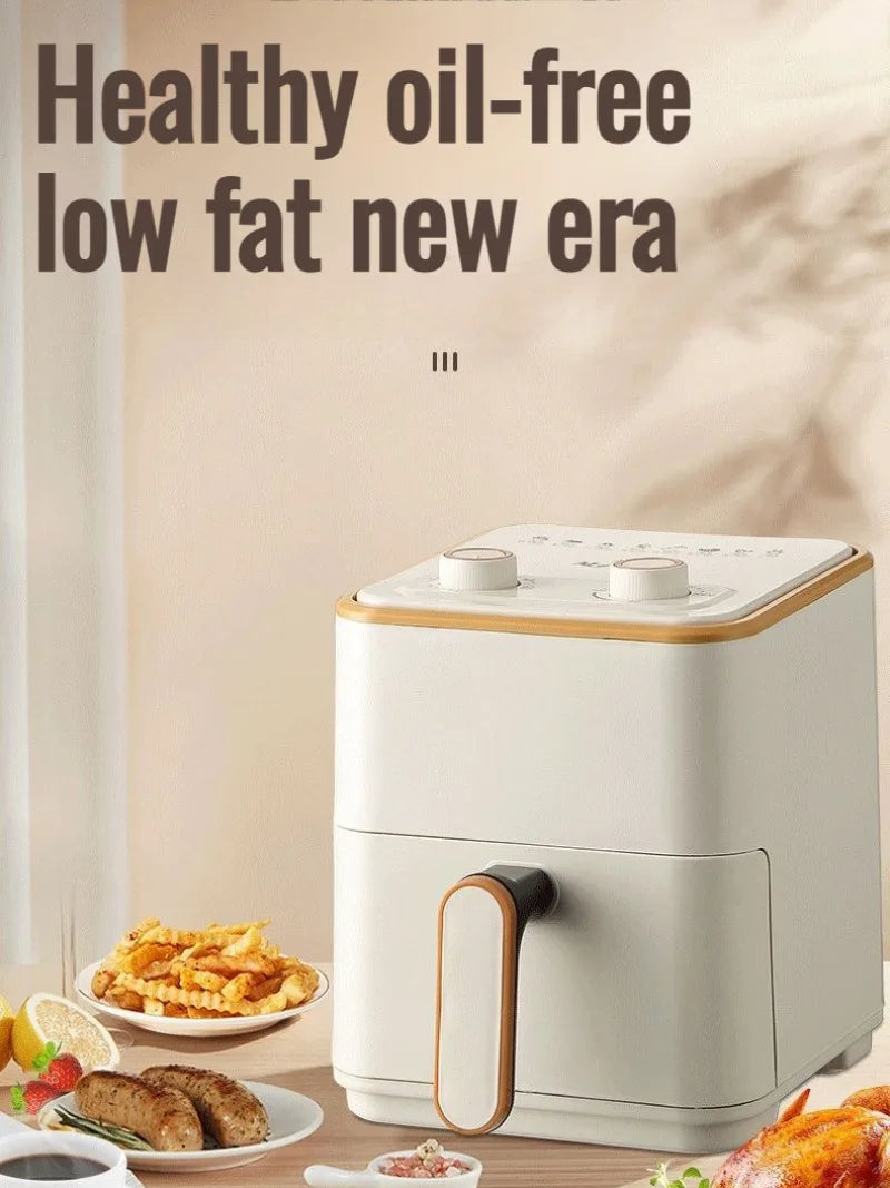 Freidora de aire de 3,2l, freidora eléctrica para cocinar, gran capacidad, máquina para freír francesa inteligente sin aceite, horno, cocina automática 360 ° Hornear