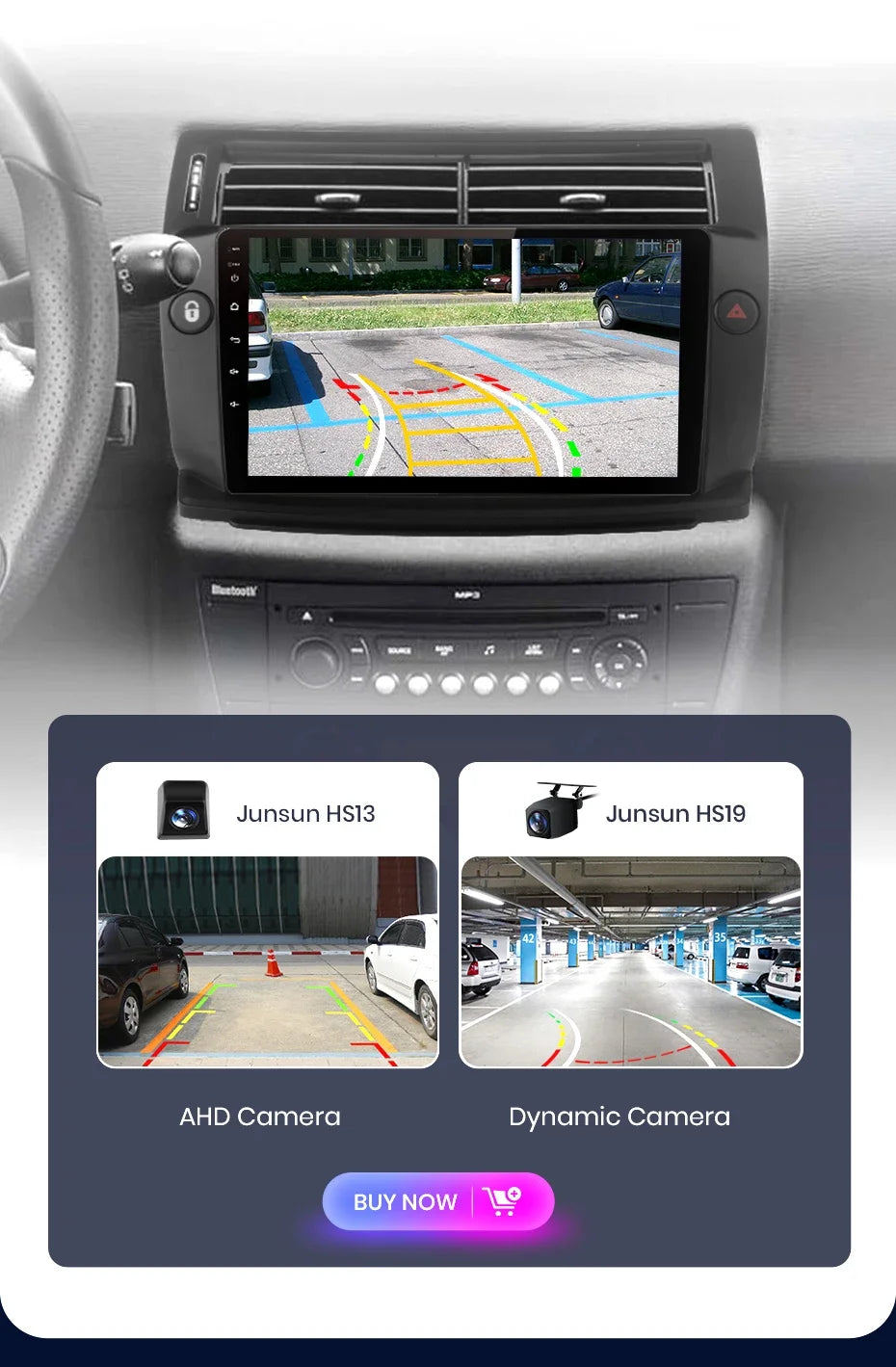 Junsun Android inalámbrico CarPlay Auto Radio de coche para Citroen C4 c-triomphe c-quatre 2004-2009 sistemas inteligentes DSP SWC RDS GPS