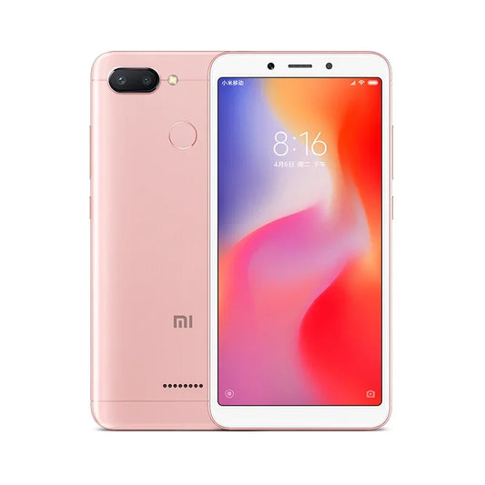 Original Xiaomi Redmi 6 4GB 64GB 13000mAh 6,6 pulgadas celular googleplay huella digital octa-core Global Rom 4G Smartphone