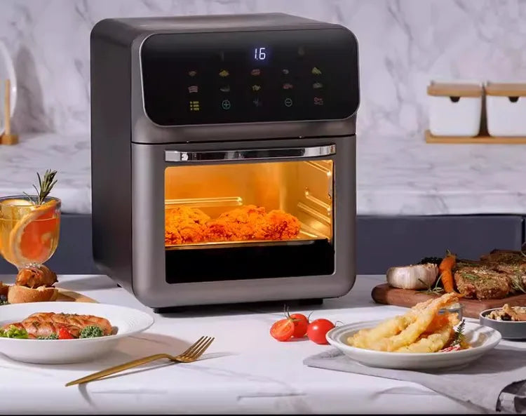 Freidora de aire Amoi de 220 V, freidora de aire inteligente mejorada de gran capacidad sin aceite, automática, sin tapa AG