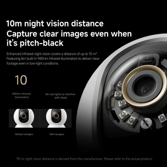 Nueva cámara inteligente Xiaomi C700 8MP 4K Ultra HD de poca luz a todo color detección de llanto de bebé cámara de vigilancia de llamada de voz bidireccional MI