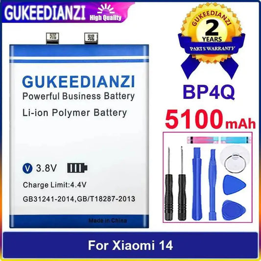 Batería de teléfono móvil BP4Q 5100Mah para Xiaomi 14, buen rendimiento estable a baja temperatura