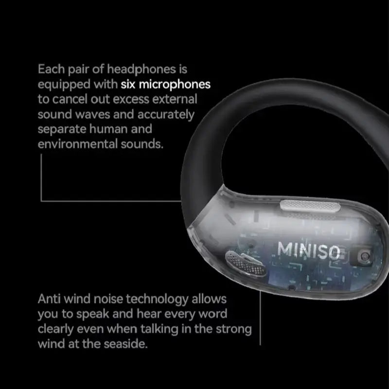 [Auricular traductor AI] auriculares inalámbricos MINISO X28 Bluetooth 5,4 HiFi IPX5 impermeable deportes graves potentes 16H de duración de la batería