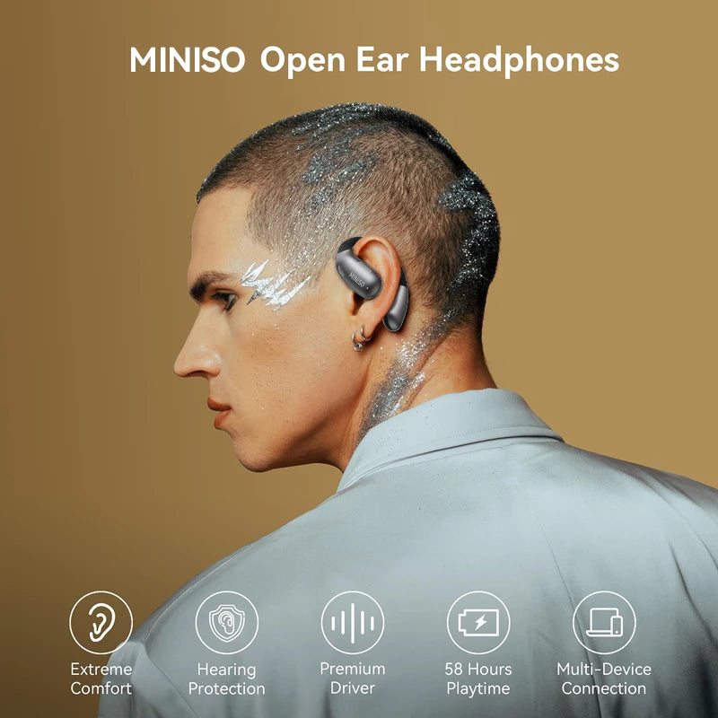 [Auricular traductor AI] auriculares inalámbricos MINISO X28 Bluetooth 5,4 HiFi IPX5 impermeable deportes graves potentes 16H de duración de la batería
