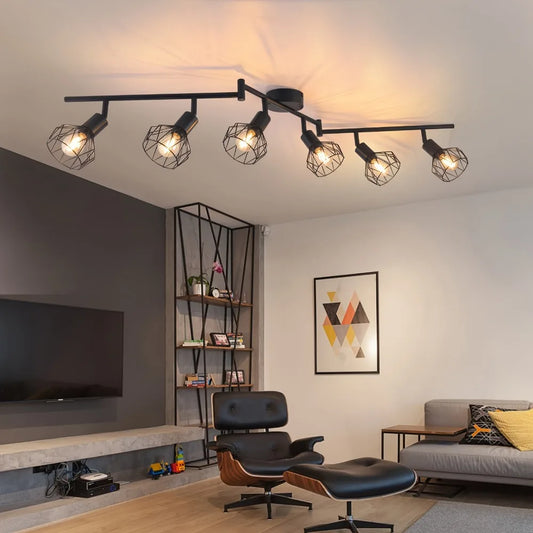 Luz de techo LED de aluminio de ángulo ajustable, iluminación moderna ultrafina para sala de estar, comedor, pasillo, oficina, interior