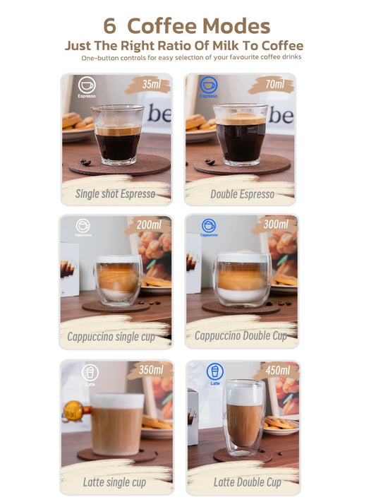 HiBREW-máquina de café expreso semiautomática 3 en 1, capuchino, Latte, espuma de leche automática, café molido, acero inoxidable H13A