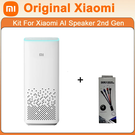 Xiaomi-altavoz AI Original, 2. ° Kit, altavoz inteligente inalámbrico, Control por voz AI, sincronización multidispositivo para hogar inteligente, Robot aspirador multicámara