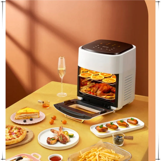 Freidora de aire multifunción sin aceite de 15L, horno doméstico, nueva freidora automática inteligente multifunción de gran capacidad para patatas fritas
