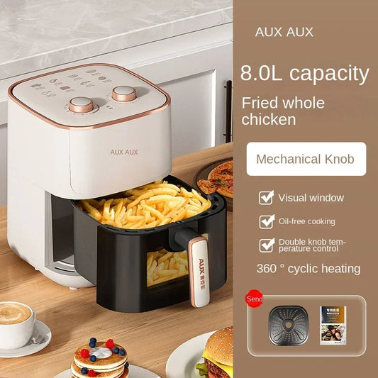 Modelo de freidora de aire AXA de 220 V: horno freidora de aire todo en uno con fritura automática inteligente, multifuncional y sin aceite C AA