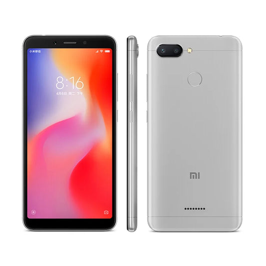 Original Xiaomi Redmi 6 4GB 64GB 13000mAh 6,6 pulgadas celular googleplay huella digital octa-core Global Rom 4G Smartphone